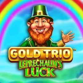 Gold Trio Leprechaun's Luck slot logo by Playtech at Duffspin Casino